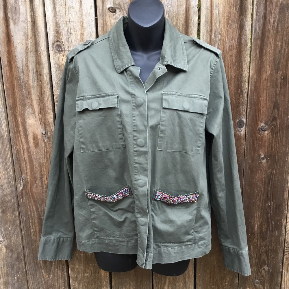 A new day green military jacket